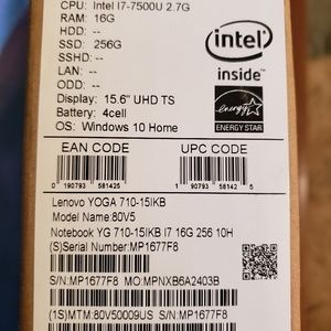 Notebook yoga Lenovo computer